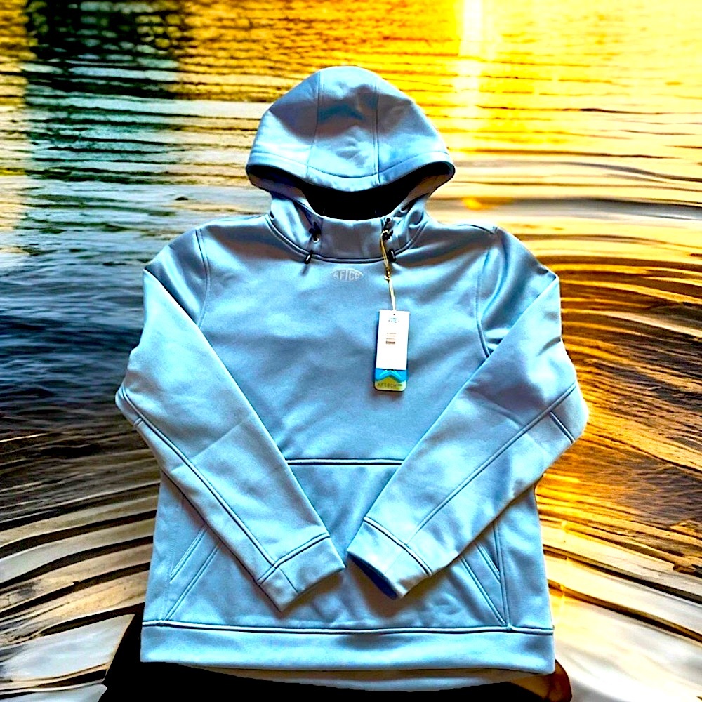 Aftco Reaper Women's Fleece Lined Blue Hoodie with Neck Gaiter Size Large NWT - Picture 1 of 5